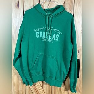 Cabela's Unisex Size Medium Pullover Sweatshirt Green Cabela's Logo Est. 1961
